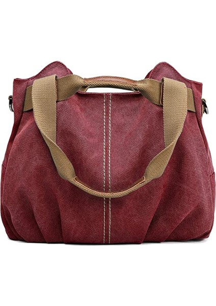 Kadın Casual Hobo Tuval Günlük Cüzdan Üst Kolu Omuz Çantası (Yurt Dışından)