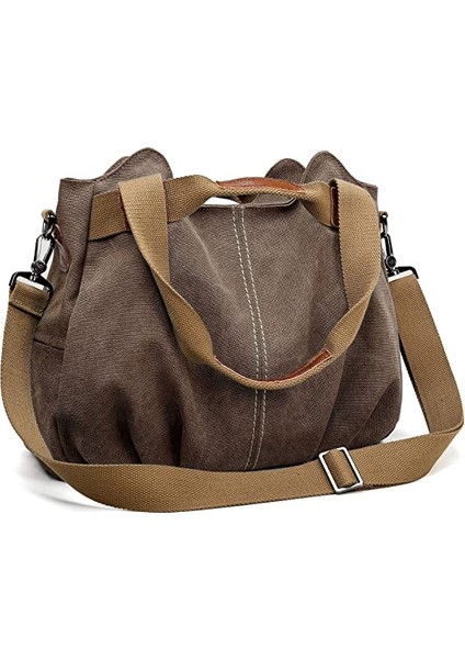 Kadın Casual Hobo Tuval Günlük Cüzdan Üst Kolu Omuz Çantası (Yurt Dışından)