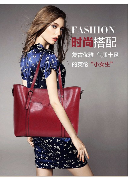 Kadın Büyük Kapasiteli Omuz Çantası Taşınabilir 8 Renk Kırmızı (Yurt Dışından) fiyatları