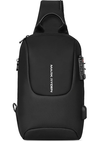 Omuz Çantası Hırsızlığa Karşı Erkek Crossbody Çanta, Tsa Kod Kilidi ile 9.7 Tablet Için Uygun (Yurt Dışından)