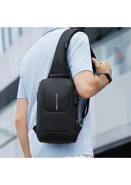Omuz Çantası Hırsızlığa Karşı Erkek Crossbody Çanta, Tsa Kod Kilidi ile 9.7 Tablet Için Uygun (Yurt Dışından) modelleri