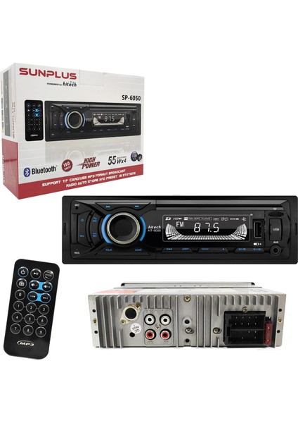 Sun Plus Sunplus SP-6050 Oto Teyp 4X55W Bt/usb/sd/fm/aux