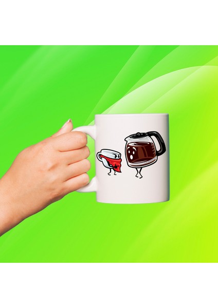 Haydutfincan Baskılı Beyaz Porselen Kupa