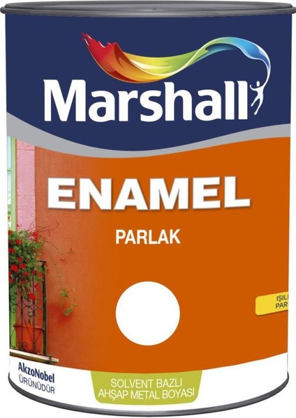 Enamel Parlak Sentetik Beyaz Yağlı Boya 0.75 Lt