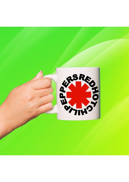 Rhcp Baskılı Beyaz Porselen Kupa