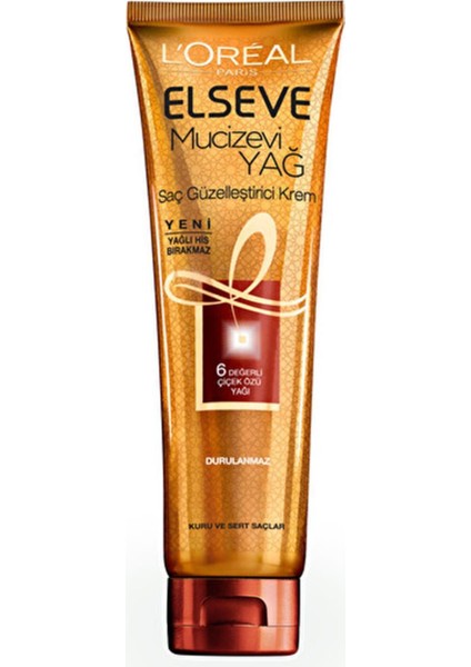 Loreal Paris L'oreal Paris Elseve L'oréal Paris Elseve Mucizevi Yağ Saç Güzelleştirici Krem 150 ml - Kuru ve Sert Saçlar Saç Kremi