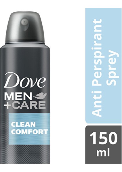 Men Dove Men Dove Anti-Perspirant Sprey Deodorant Erkek Clean Comfort 48 Saat Güçlü Koruma 150 ml Deodorant