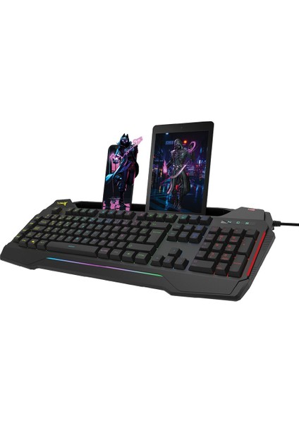 Giantpeak Mekanik Hisli Rgb Işık Makrolu Sese Duyarlı Standart Q Gaming Oyuncu Klavyesi