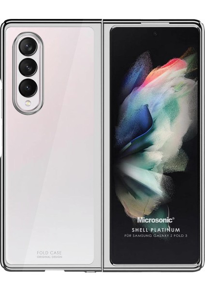 Samsung Galaxy Z Fold 3 Kılıf Shell Platinum Gümüş