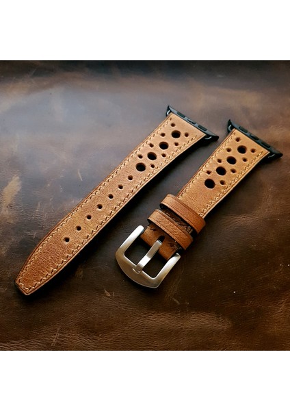 Craft Camel Rally Model 38-40-41 Uyumlu Apple Watch Kordonu Kahverengi modelleri