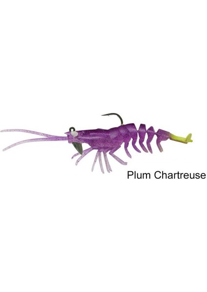 3D Shrimp Rtf 12.5 cm 14 gr 2 Adet Plum Chartreuse