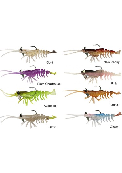 3D Shrimp Rtf 12.5 cm 14 gr 2 Adet Plum Chartreuse