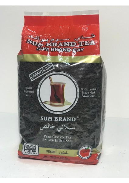 Sumbrand Pekoe Şeffaf Poşet İthal Siyah Çay 250 gr