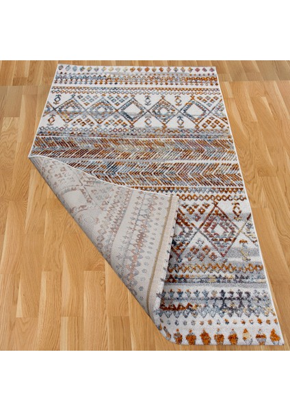 Asya HE432 Krem/turuncu 80 x 300 cm Dokuma Halı