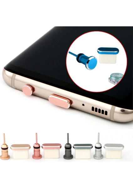 Type-C Anti Toz Şarj Tıpası & Kulaklık Girişi Anti Toz Gül Kurusu fırsatları