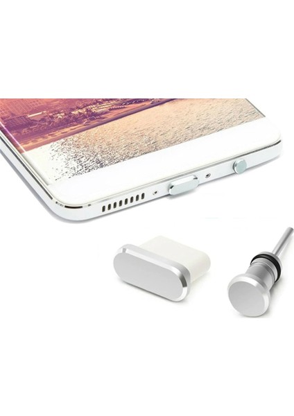 Type-C Anti Toz Şarj Tıpası & Kulaklık Girişi Anti Toz Gül Kurusu indirimleri