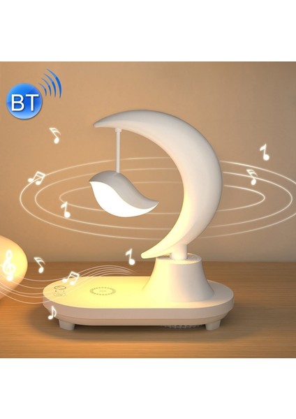 Bluetooth Hoparlör Gece Lambası Beyaz (Yurt Dışından)