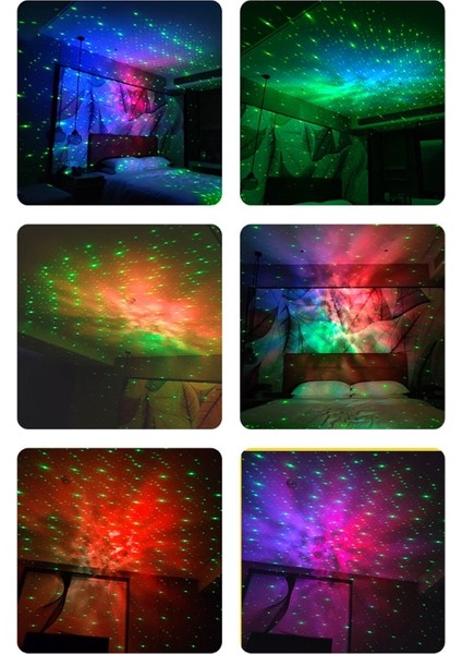 Lazer Yıldızlı Gökyüzü Projeksiyon Işığı USB Fişi Beyaz (Yurt Dışından) modelleri