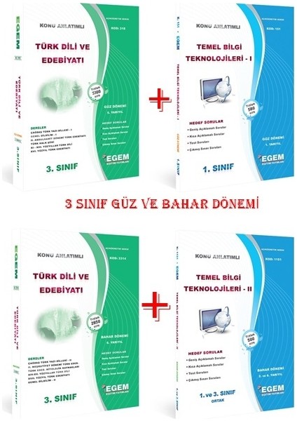 AÖF Türk Dili ve Edebiyatı 3. Sınıf Güz ve Bahar Dönemi Konu Anlatımlı Soru Bankası