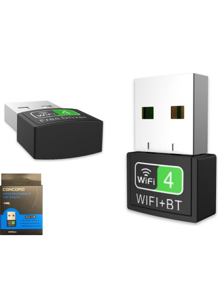 W-5 300MBPS USB Wifi Alıcı+Bluetooth Adaptörü