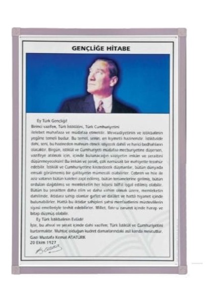 Evreka 50X70 Gençliğe Hitabe Alüminyum Çerçeve