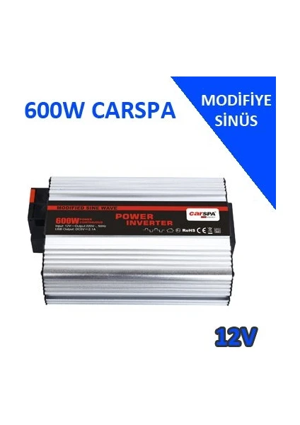 600 Watt W Modifiye Sinus Invertör 12 V Inverter Çevirici