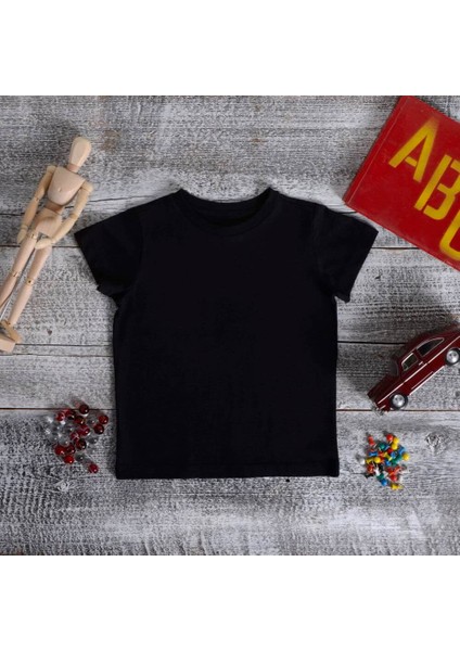Erkek Çocuk Kısa Kollu T-Shirt - Siyah
