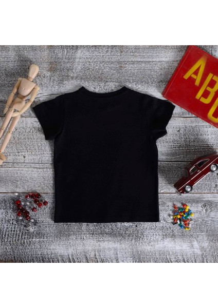 Erkek Çocuk Kısa Kollu T-Shirt - Siyah