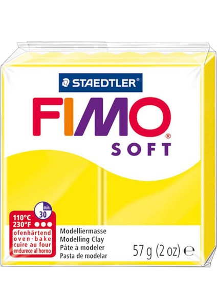 Fimo Soft Polimer Kil - Lemon - 57G
