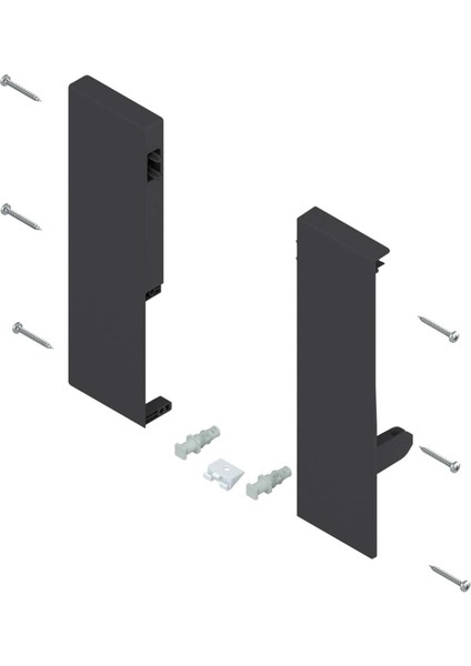 ZIF.74D0 Tandembox D Antaro Çekmece Önü Tutucusu Takım Tek Bordürlü Siyah