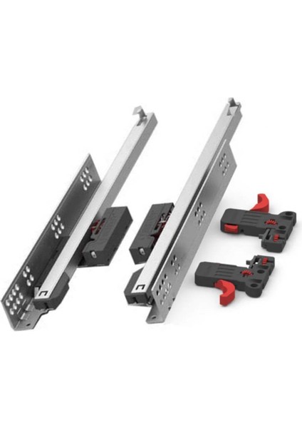 Smart Slide Tam Açılım (Bas-Aç) Mandallı Çekmece Rayı 50 cm