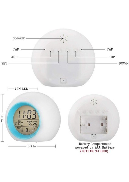 LED 7 Renk Değişen Dijital Çalar Saat (Yurt Dışından) fırsatları