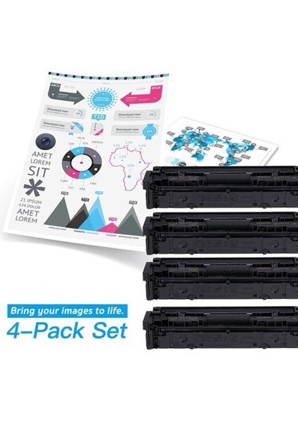 Canon CRG-054H 4'lü Yüksek Kapasite Muadil Toner Seti fiyatları