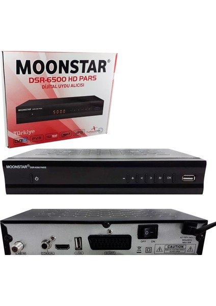 DSR-6500 Uydu Alıcı Kasalı Full Hd Scart+Hdmı+Rca 2xusb Hd Pars