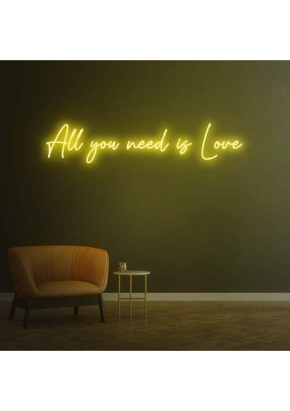 All You Need Is Love Neon Duvar Yazısı Dekoratif Duvar Aydinlatmasi Gece Lambası