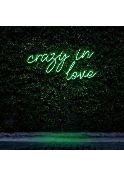 Crazy In Love Neon Duvar Yazısı Dekoratif Duvar Aydinlatmasi Gece Lambası
