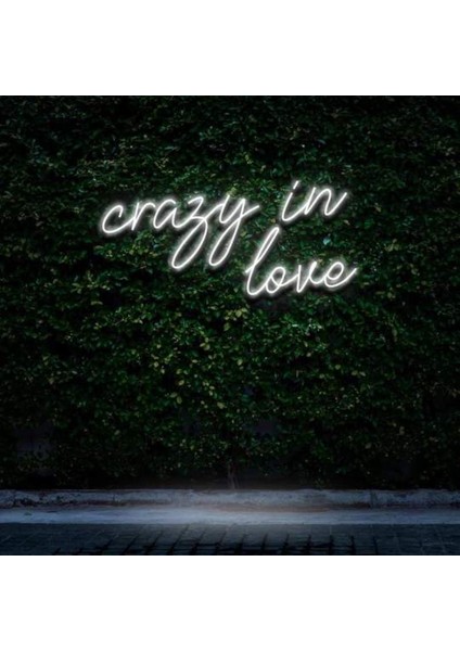 Crazy In Love Neon Duvar Yazısı Dekoratif Duvar Aydinlatmasi Gece Lambası