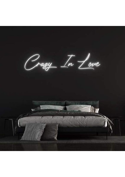 Crazy In Love Neon Duvar Yazısı Dekoratif Duvar Aydinlatmasi Gece Lambası