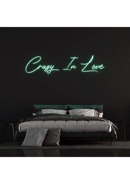 Crazy In Love Neon Duvar Yazısı Dekoratif Duvar Aydinlatmasi Gece Lambası