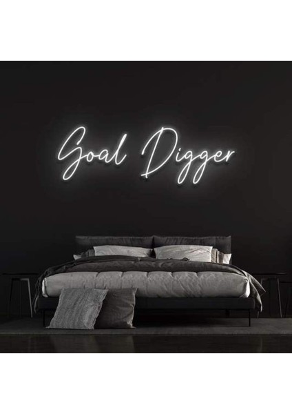 Goal Dıgger Neon Duvar Yazısı Dekoratif Duvar Aydinlatmasi Gece Lambası