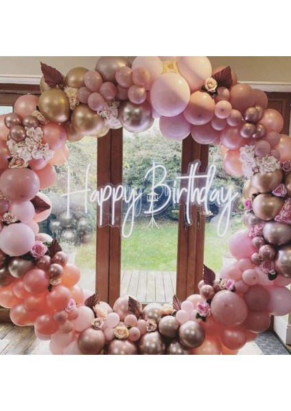 Happy Birdhay Neon Duvar Yazısı Dekoratif Duvar Aydinlatmasi Gece Lambası