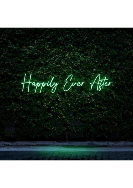 Happıly Ever After Neon Duvar Yazısı Dekoratif Duvar Aydinlatmasi Gece Lambası