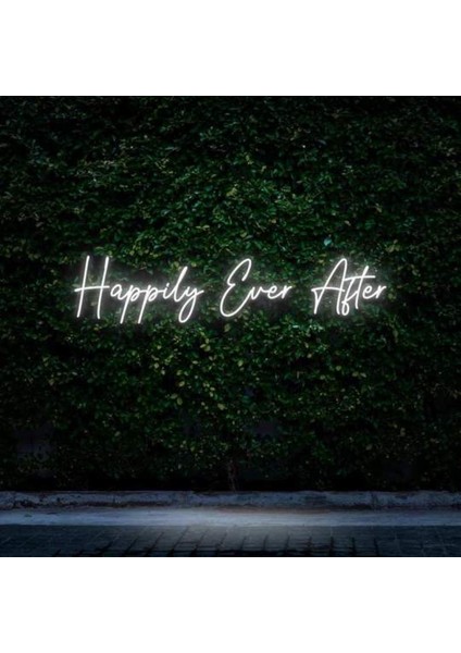Happıly Ever After Neon Duvar Yazısı Dekoratif Duvar Aydinlatmasi Gece Lambası