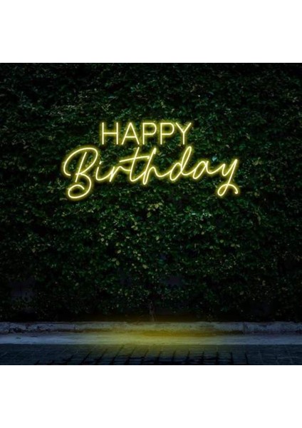 Happy Birdhay Neon Duvar Yazısı Dekoratif Duvar Aydinlatmasi Gece Lambası