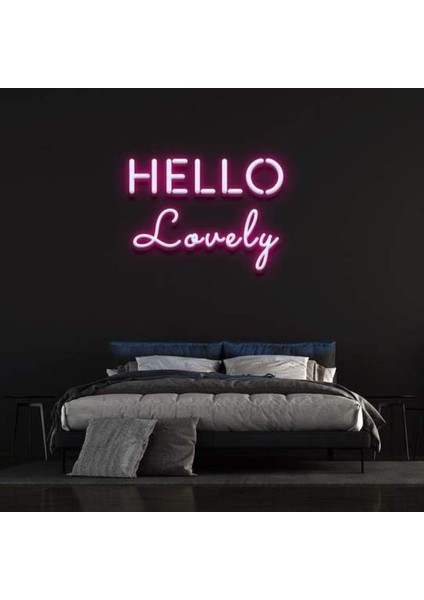 Hello Gorgeous Neon Duvar Yazısı Dekoratif Duvar Aydinlatmasi Gece Lambası