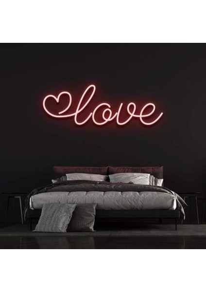 Love Neon Duvar Yazısı Dekoratif Duvar Aydinlatmasi Gece Lambası