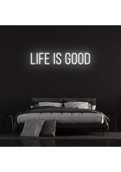 Lıfe Is Good Neon Duvar Yazısı Dekoratif Duvar Aydinlatmasi Gece Lambası