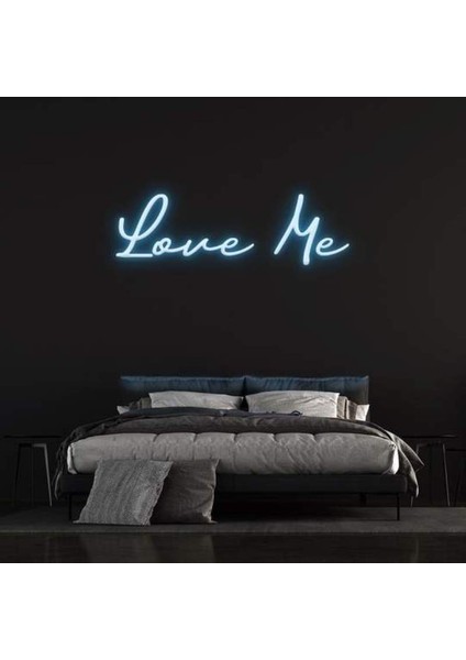Love Me Neon Duvar Yazısı Dekoratif Duvar Aydinlatmasi Gece Lambası