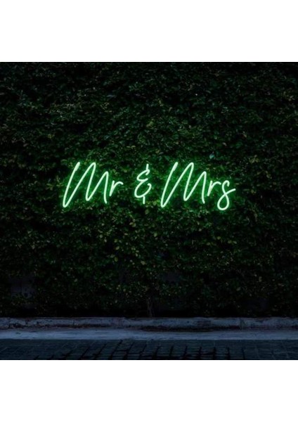 Mr ve Mrs Neon Duvar Yazısı Dekoratif Duvar Aydinlatmasi Gece Lambası