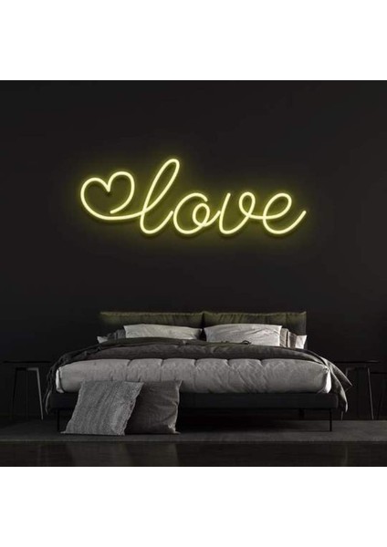 Love Neon Duvar Yazısı Dekoratif Duvar Aydinlatmasi Gece Lambası